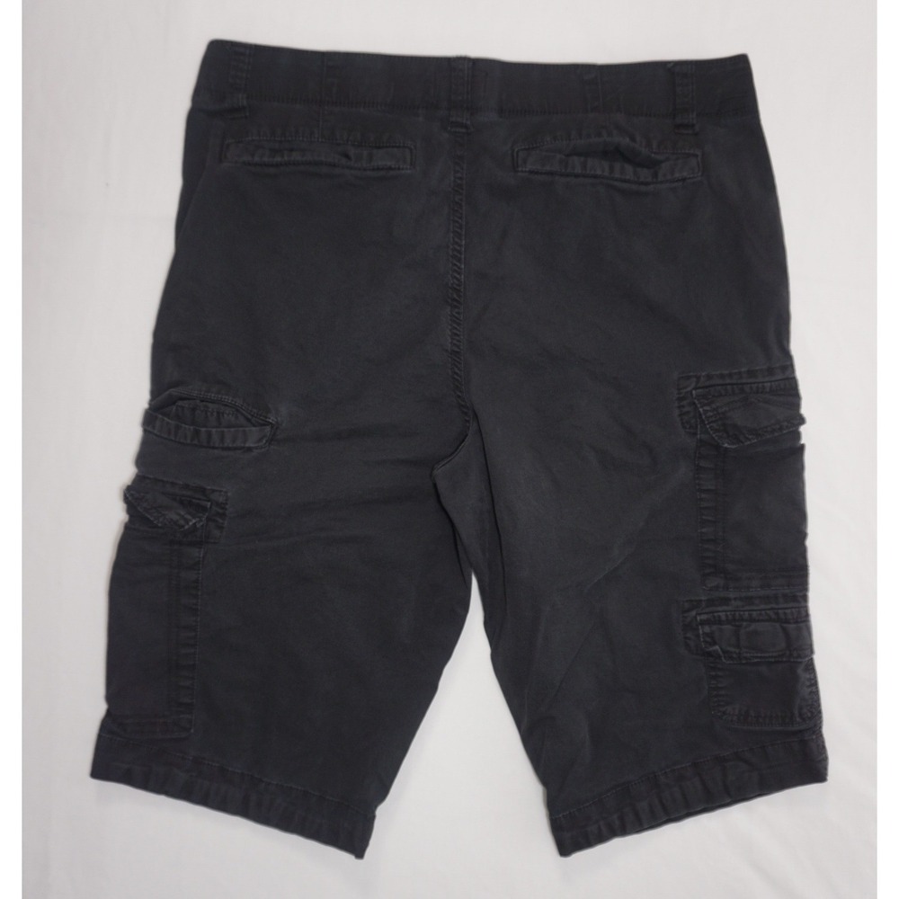 George 34 Cargo Shorts Black Cotton Blend Stretch Multi Pocket - Picture 2 of 8